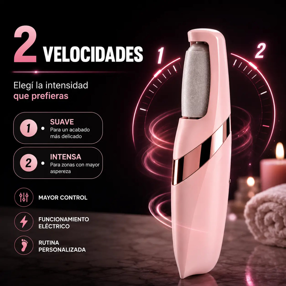 SoftStep®: Removedor eléctrico de callos para mantener tus pies suaves y cuidados desde casa.