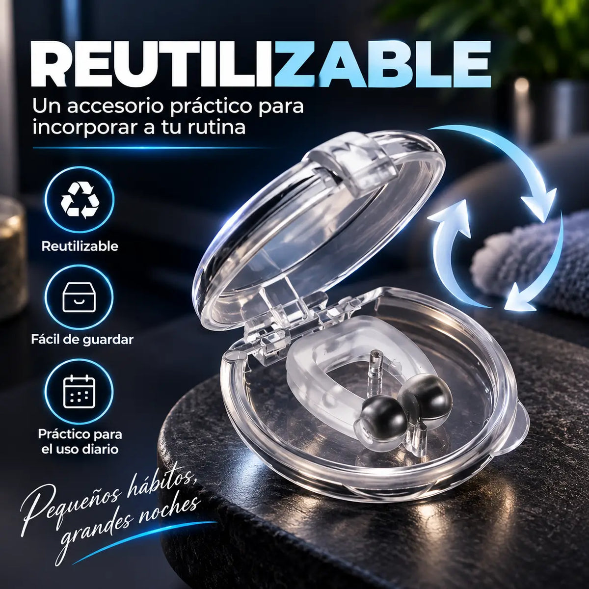 NoseClip®: Clip Nasal Anti Ronquidos Cómodo y Discreto.