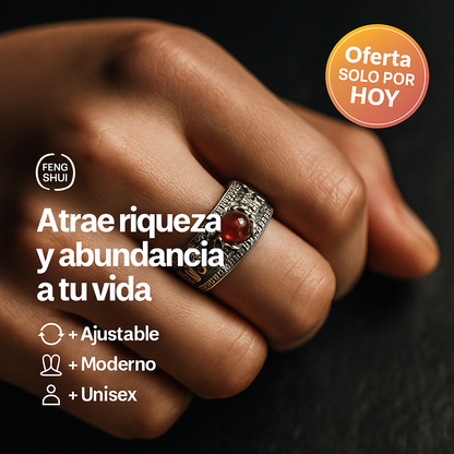 ¡PROMO 2X1! Anillo ajustable Pixyu Corazón de Buda: Atrae Riqueza y Abundancia con Estilo