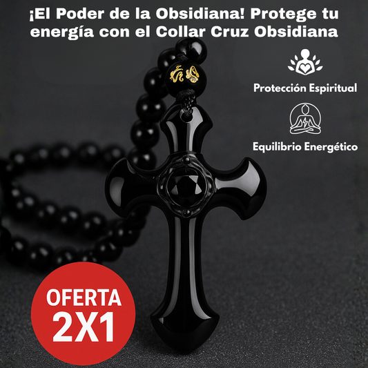 Cruz de Obsidiana®️: Protege tu Energía con Estilo ⚡️2X1⚡️