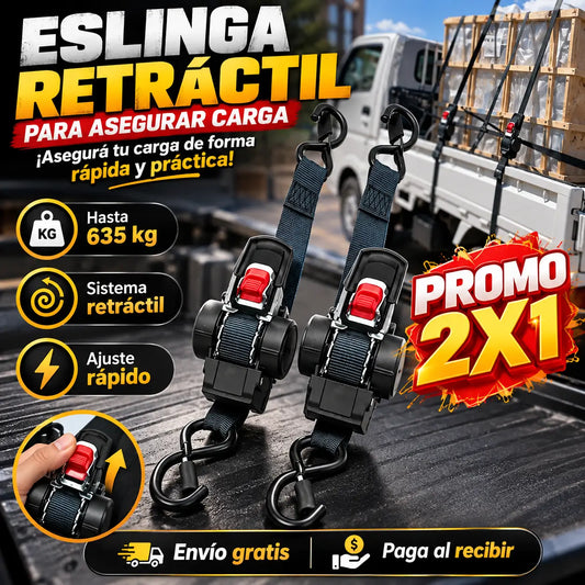 ¡PROMO 2X1! GripLock Pro®: Eslingas Retráctiles para Asegurar Carga