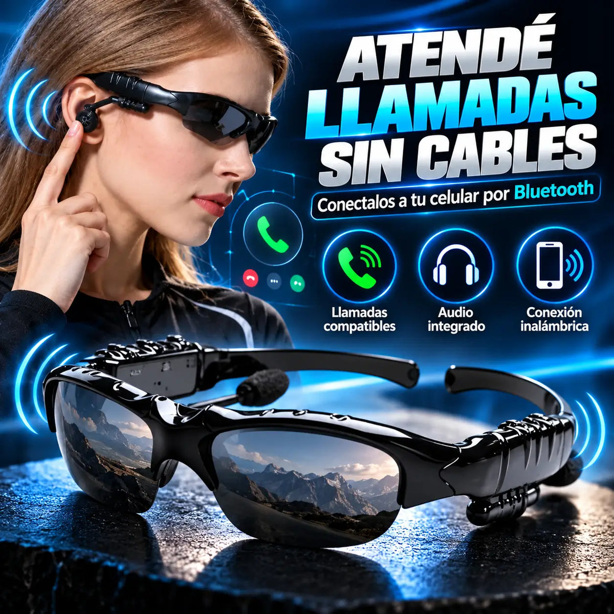 SoundVision Pro®: Lentes Deportivos con Bluetooth Integrado