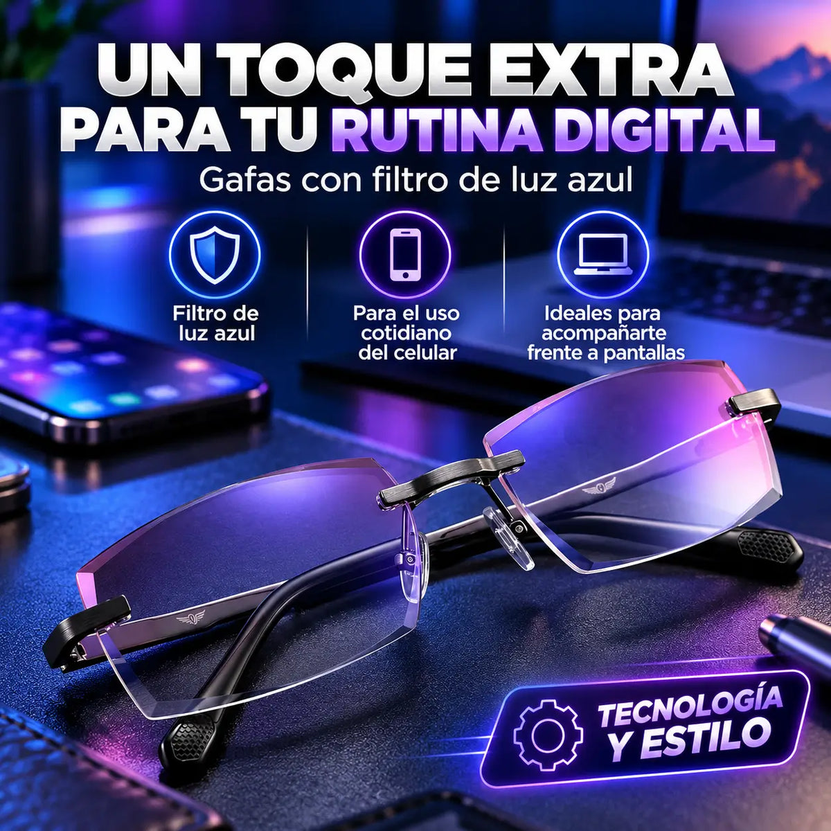DuoVista TR90®: Gafas Bifocales 2 en 1 con Filtro de Luz Azul