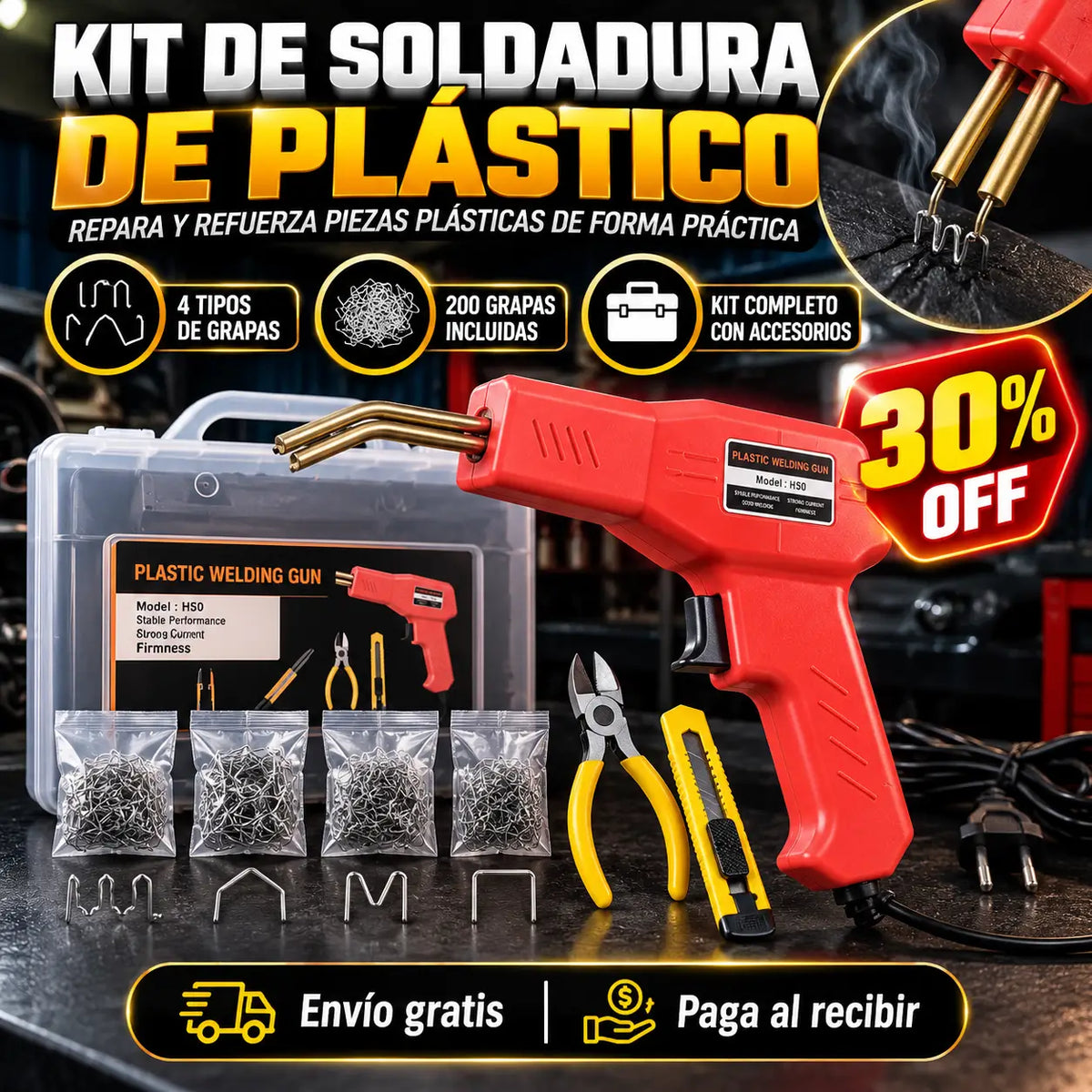PlastiFix Pro®: Kit de Soldadura y Reparación de Plástico
