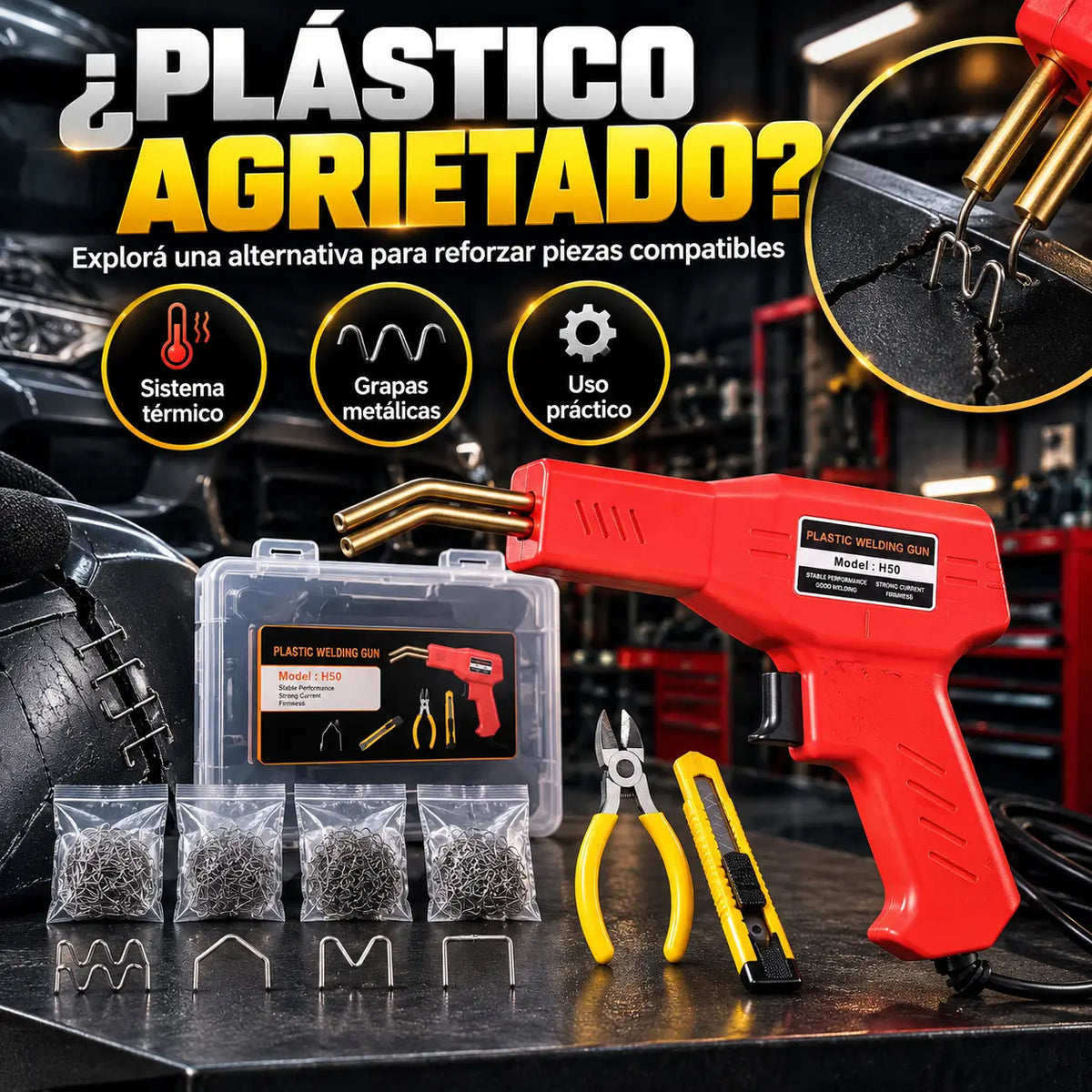 PlastiFix Pro®: Kit de Soldadura y Reparación de Plástico