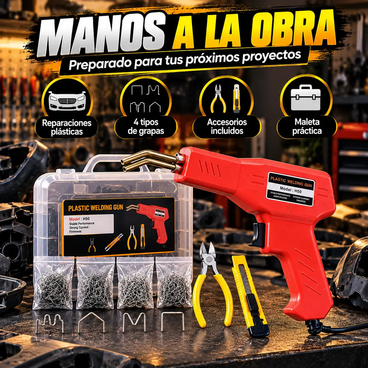 PlastiFix Pro®: Kit de Soldadura y Reparación de Plástico