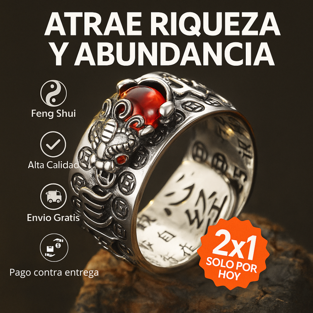 ¡PROMO 2X1! Anillo ajustable Pixyu Corazón de Buda: Atrae Riqueza y Abundancia con Estilo