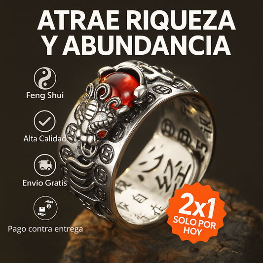 ¡PROMO 2X1! Anillo ajustable Pixyu Corazón de Buda: Atrae Riqueza y Abundancia con Estilo