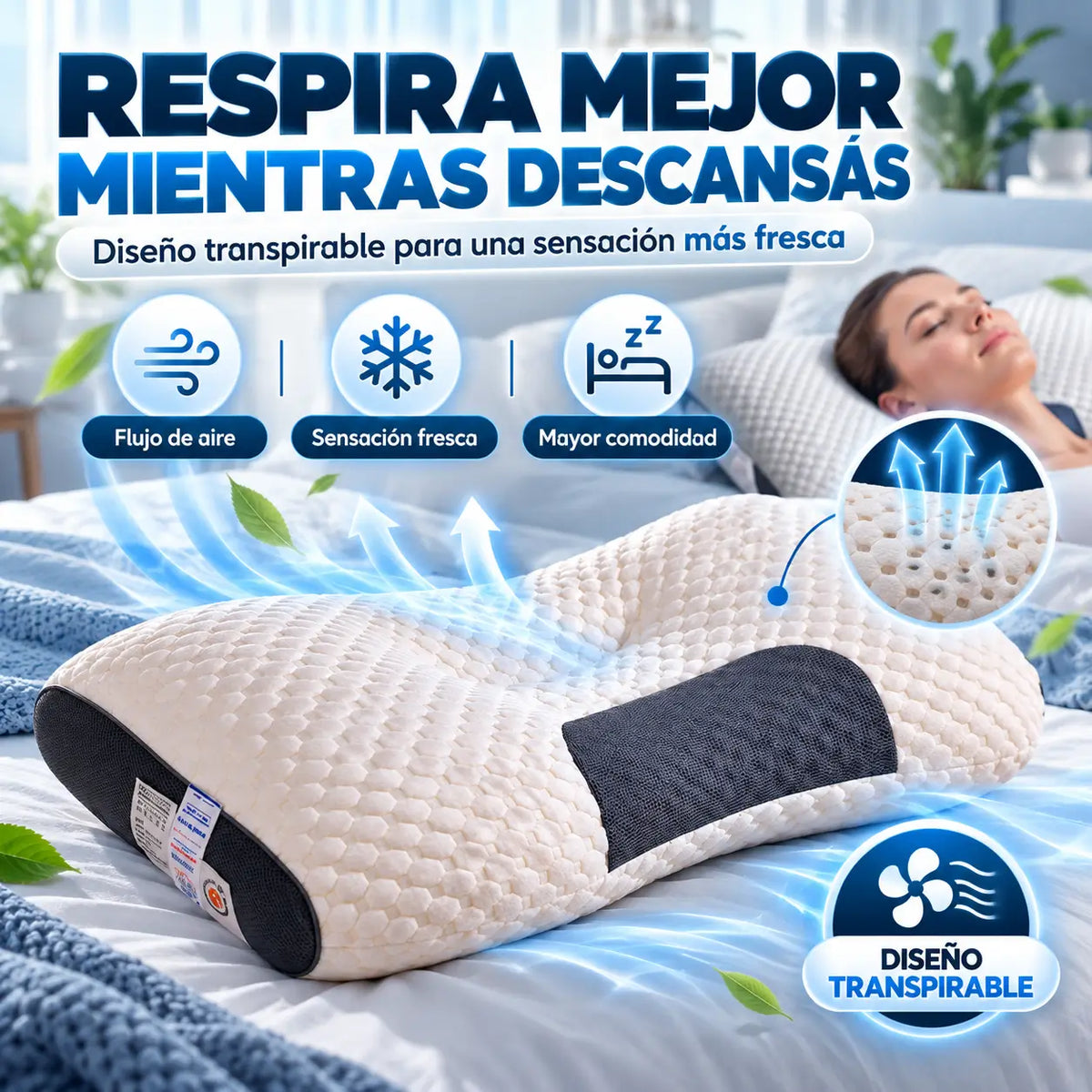 CerviDream®: Almohada Cervical 3D Viscoelástica