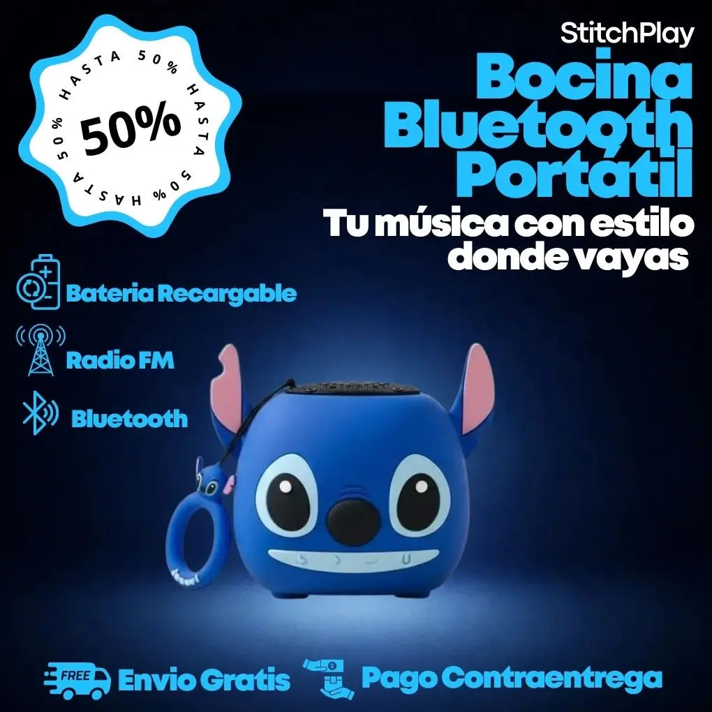 StitchPlay – Bocina Bluetooth Portátil de Stitch