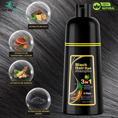 Shampoo Black 3 en 1 - CHAU CANAS!