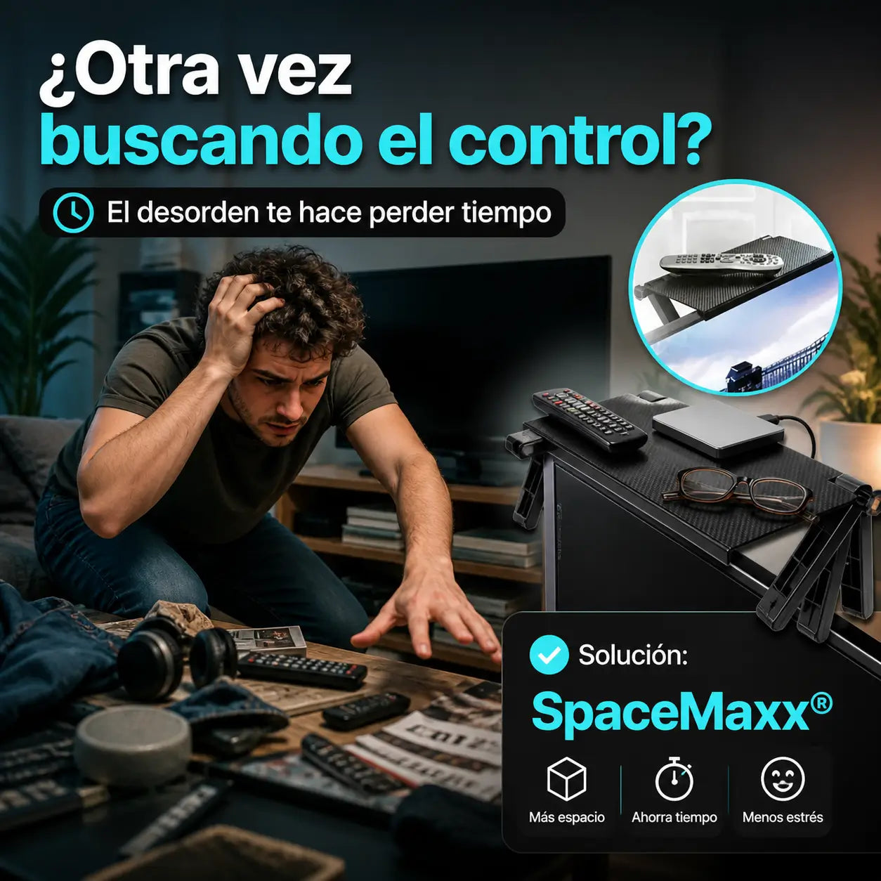 ¡PROMO 2X1! SpaceMaxx®: El organizador que elimina el desorden de tu sala
