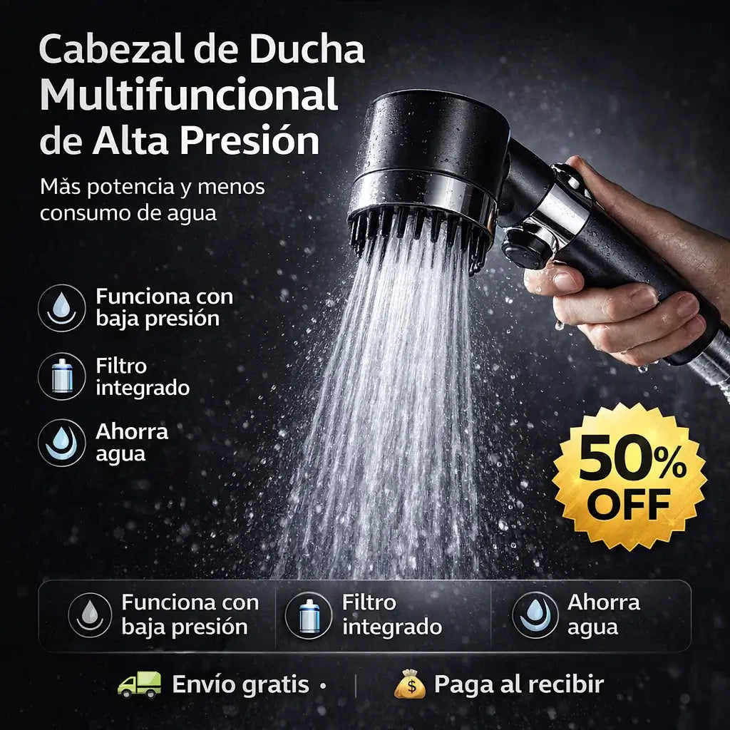 Cabezal de Ducha Multifuncional de Alta Presión: Más Potencia y Menos Desperdicio de Agua
