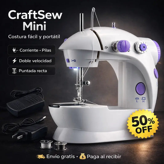 CraftSew Mini®️: Tu máquina de coser portátil para todos tus arreglos!