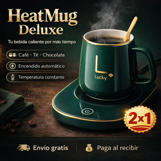 ¡PROMO 2X1! HeatMug Deluxe®️: Taza con Base Calentadora Automática