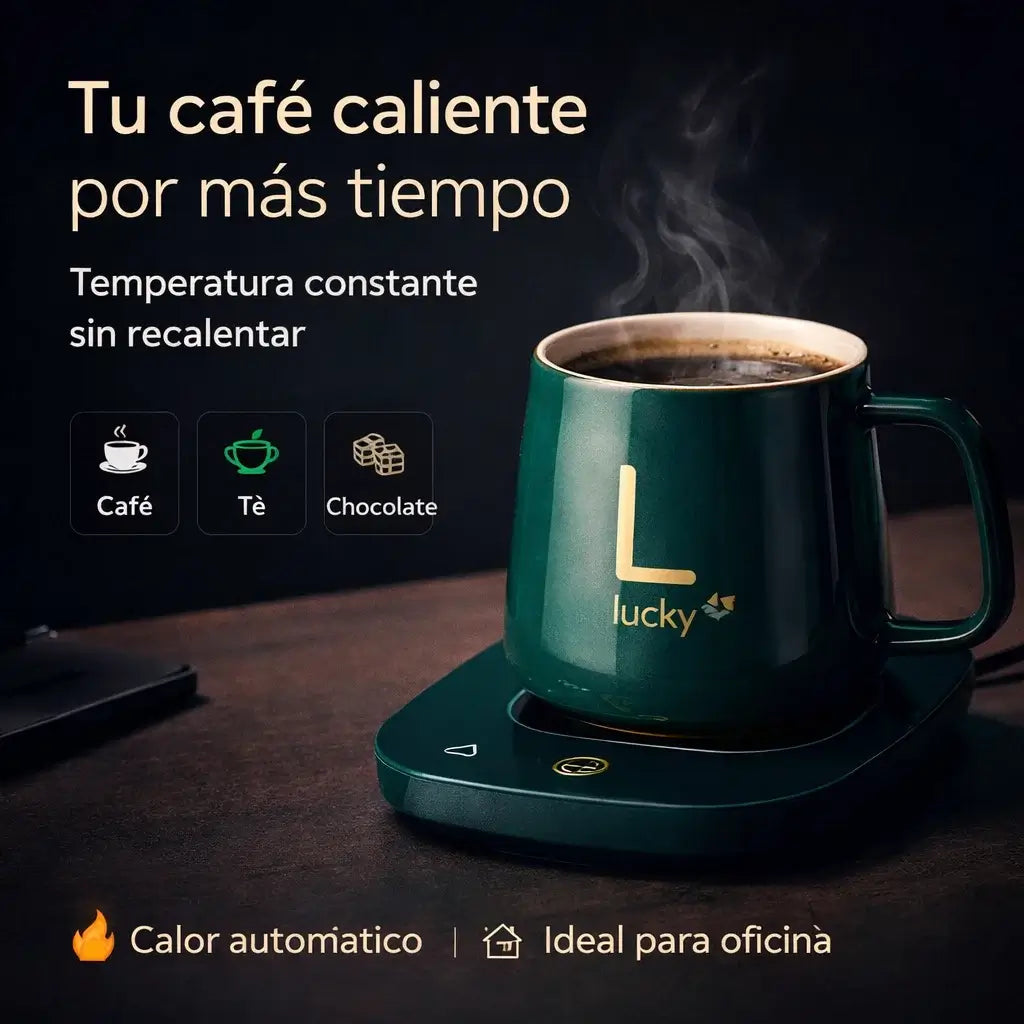 ¡PROMO 2X1! HeatMug Deluxe®️: Taza con Base Calentadora Automática