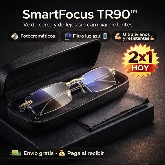¡PROMO 2X1! SmartFocus TR90®️: Visión clara todo el día sin cambiar de lentes
