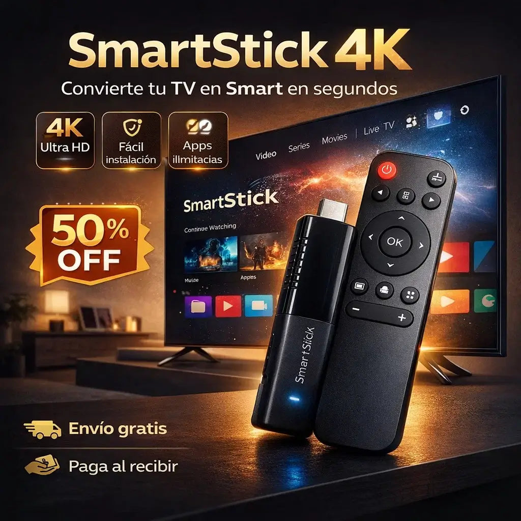 SmartStick 4K®️: Convierte tu TV en Smart en segundos