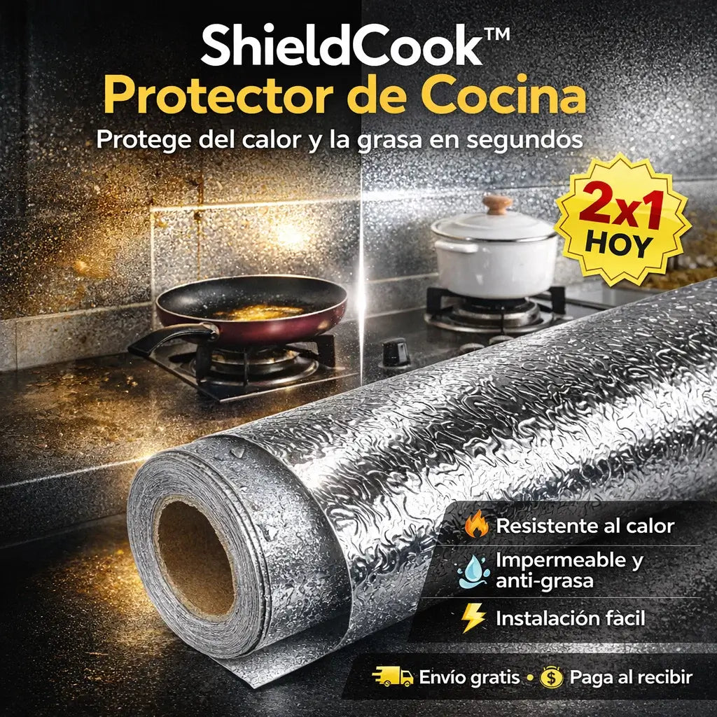 ¡PROMO 2X1! ShieldCook®️: Protección total contra grasa y calor para tu cocina
