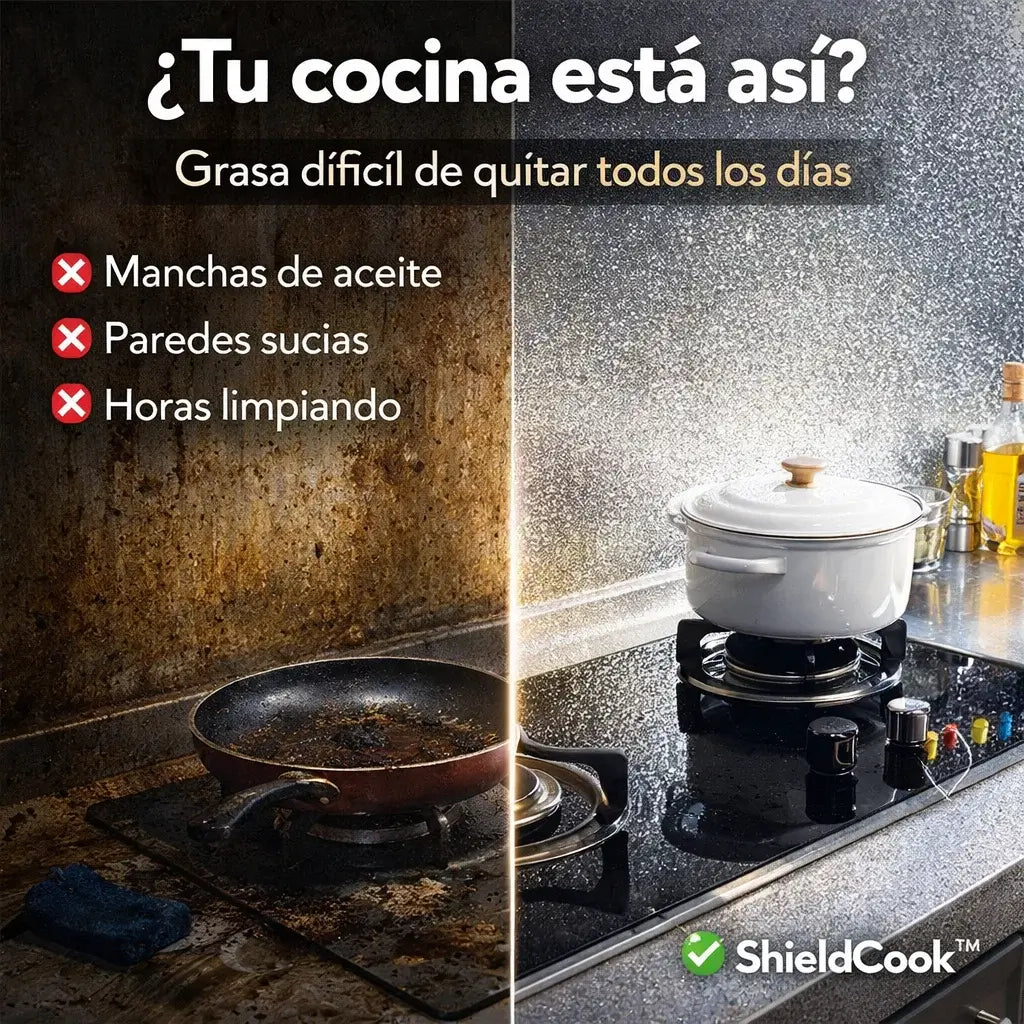 ¡PROMO 2X1! ShieldCook®️: Protección total contra grasa y calor para tu cocina
