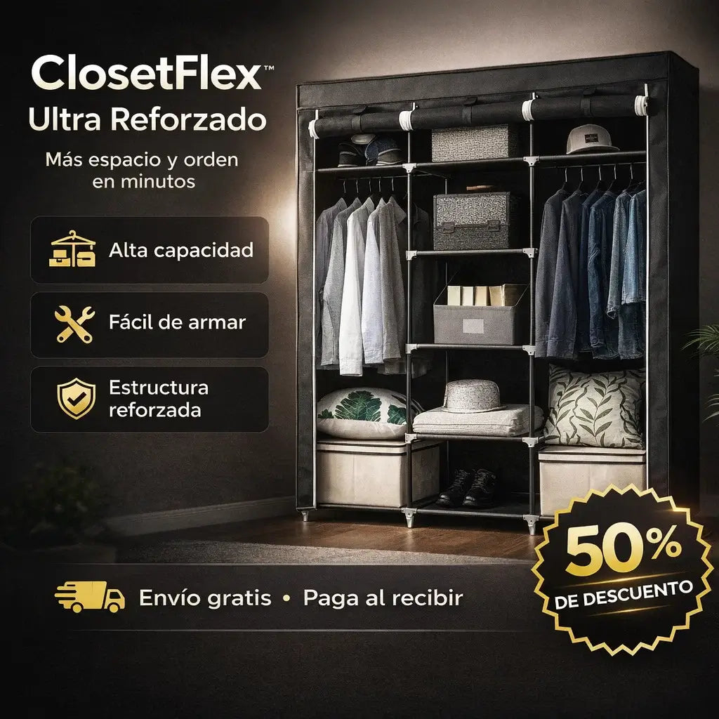 ClosetFlex®️ Ultra Reforzado: Optimiza tu espacio de forma inteligente