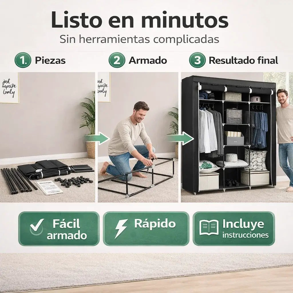 ClosetFlex®️ Ultra Reforzado: Optimiza tu espacio de forma inteligente