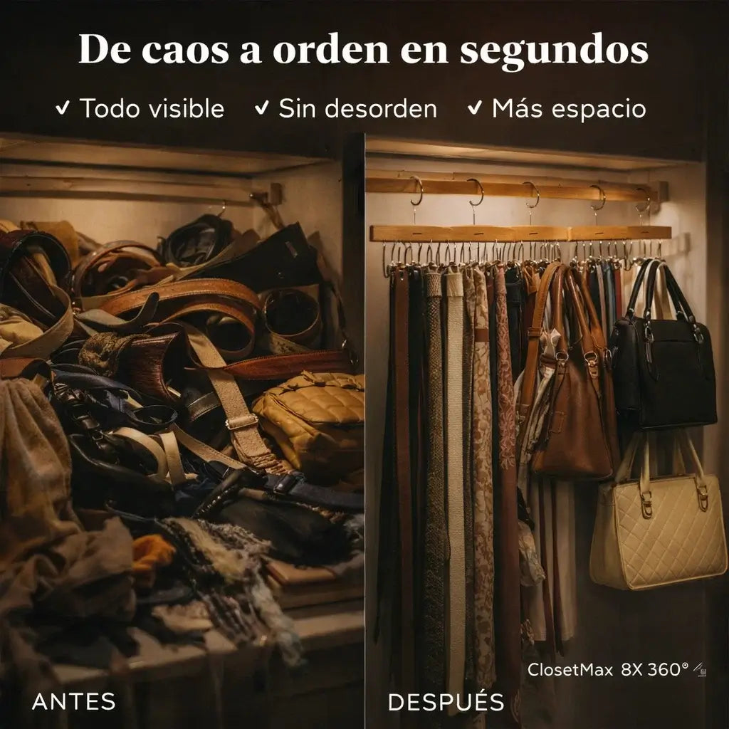 ¡PROMO 2X1! ClosetMax 8X 360°®: Organiza tu armario y duplica el espacio en segundos