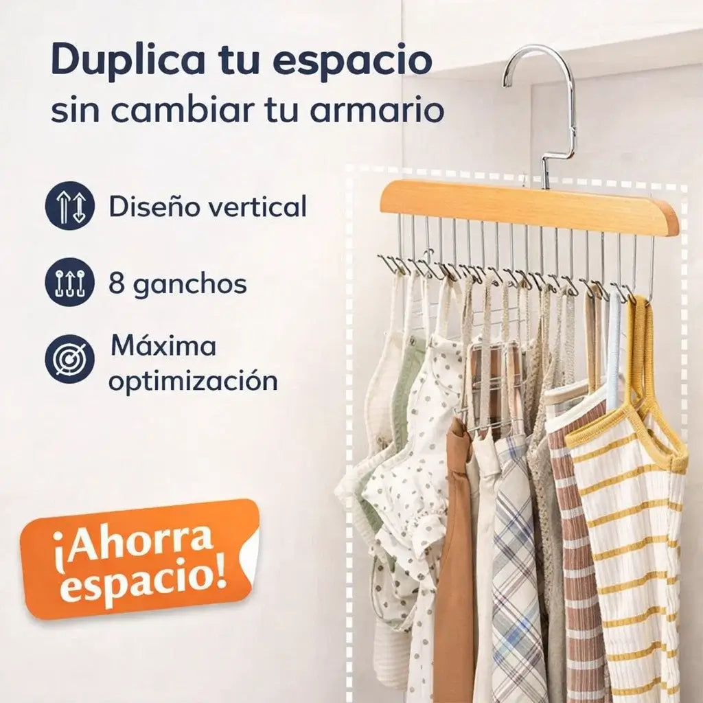¡PROMO 2X1! ClosetMax 8X 360°®: Organiza tu armario y duplica el espacio en segundos