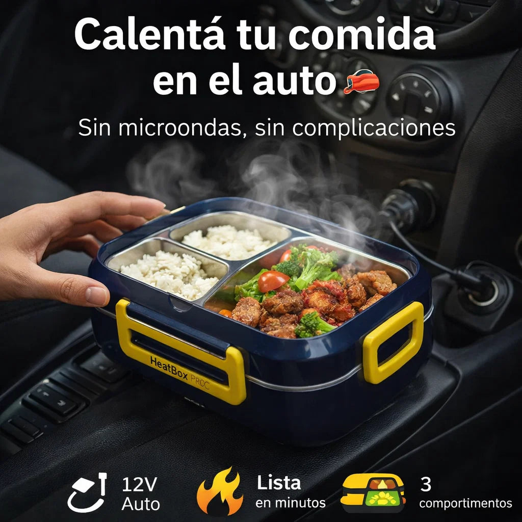 HeatBox Pro®️: Tu Almuerzo Siempre Caliente, Estés Donde Estés