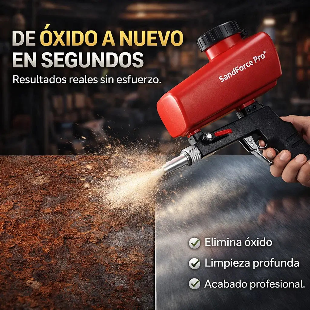 SandForce Pro®: Pistola de Arenado, haz que tus trabajos brillen!