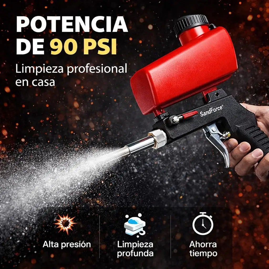 SandForce Pro®: Pistola de Arenado, haz que tus trabajos brillen!