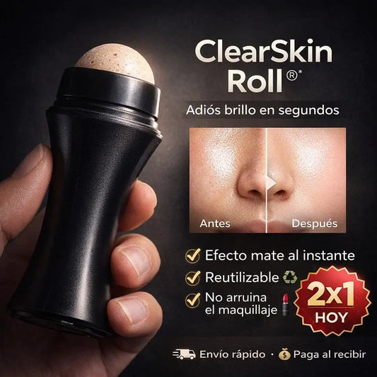¡PROMO 2X1! ClearSkin Roll®️: Rodillo Volcánico Matificante Reutilizable